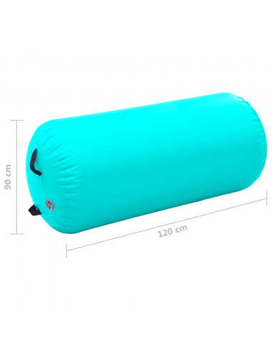 Rotolo da Ginnastica Gonfiabile con Pompa 120x90cm in PVC Verde