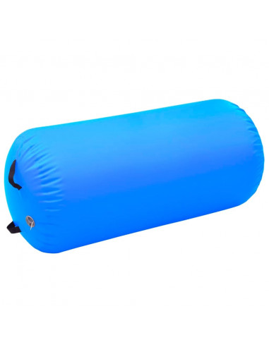 Rotolo da Ginnastica Gonfiabile con Pompa 120x90 cm in PVC Blu
