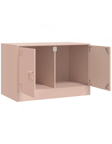 Mobili TV 2 pz Rosso 67x39x44 cm in Acciaio