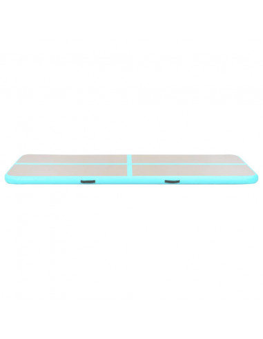 Tappetino Ginnastica Gonfiabile e Pompa 600x100x10 cm PVC Verde