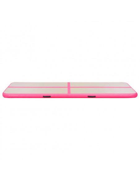 Tappetino Ginnastica Gonfiabile con Pompa 700x100x10cm PVC Rosa