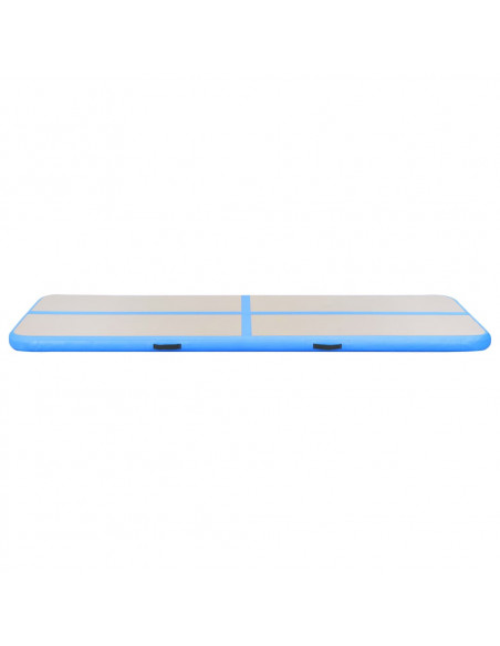 Tappetino Ginnastica Gonfiabile con Pompa 700x100x10 cm PVC Blu