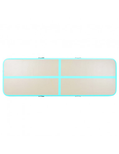 Tappetino Ginnastica Gonfiabile e Pompa 700x100x10 cm PVC Verde