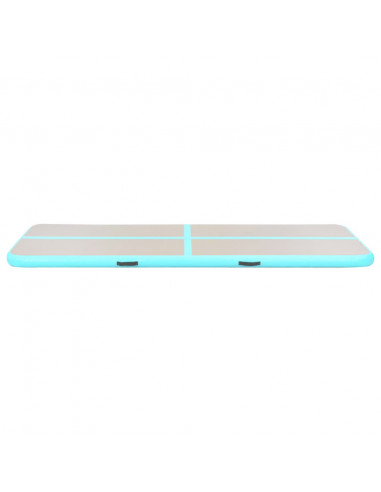 Tappetino Ginnastica Gonfiabile e Pompa 800x100x10 cm PVC Verde