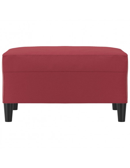Poggiapiedi Rosso Vino 70x55x41 cm in Similpelle