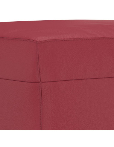 Poggiapiedi Rosso Vino 70x55x41 cm in Similpelle