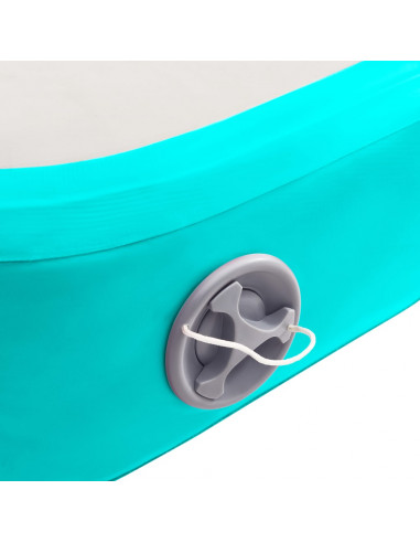 Tappetino Ginnastica Gonfiabile e Pompa 400x100x15cm PVC Verde