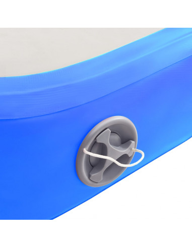Tappetino Ginnastica Gonfiabile con Pompa 500x100x15cm PVC Blu