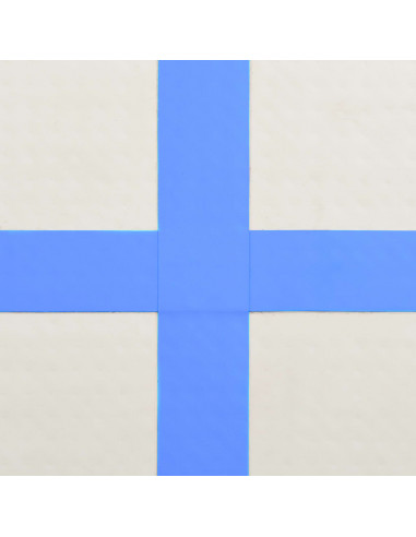 Tappetino Ginnastica Gonfiabile con Pompa 400x100x20 cm PVC Blu