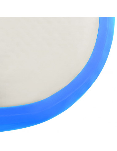 Tappetino Ginnastica Gonfiabile con Pompa 400x100x20 cm PVC Blu