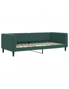 Letto da Giorno Verde Scuro 90x200 cm in Velluto 2