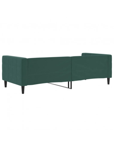 Letto da Giorno Verde Scuro 90x200 cm in Velluto