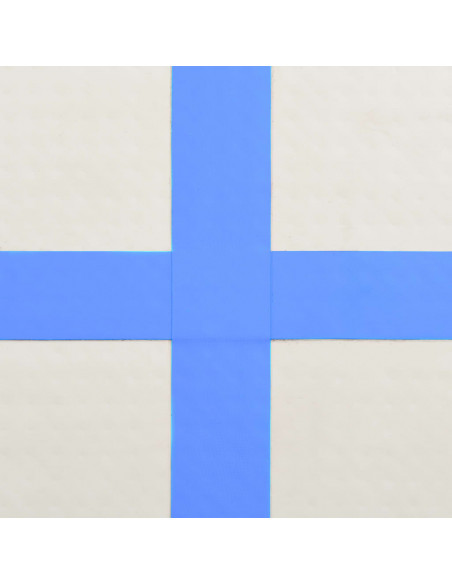 Tappetino Ginnastica Gonfiabile con Pompa 60x100x15 cm PVC Blu
