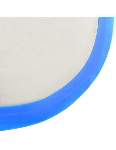 Tappetino Ginnastica Gonfiabile con Pompa 60x100x15 cm PVC Blu