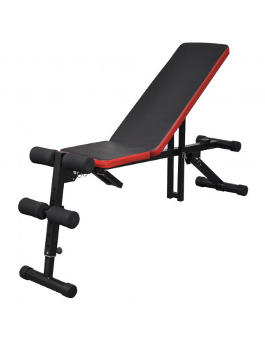 Panca Reclinabile con Bilanciere e Set di Manubri da 60,5 kg