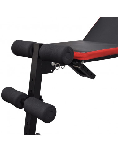 Panca Reclinabile con Bilanciere e Set di Manubri da 60,5 kg