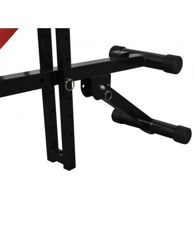 Panca Reclinabile con Bilanciere e Set di Manubri da 60,5 kg