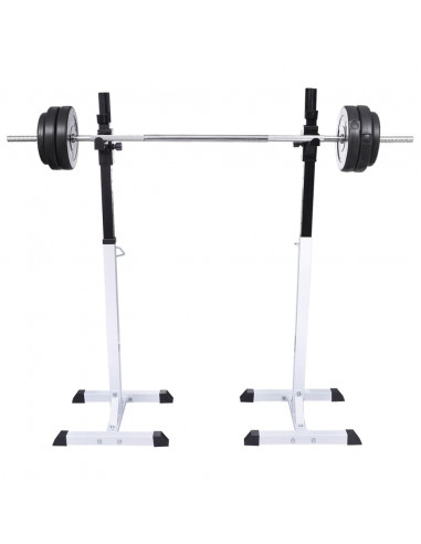 Stazione per Squat con Bilanciere e Set di Manubri da 30,5 kg