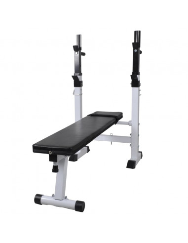 Panca Multifunzione con Bilanciere e Set di Manubri 60,5 kg