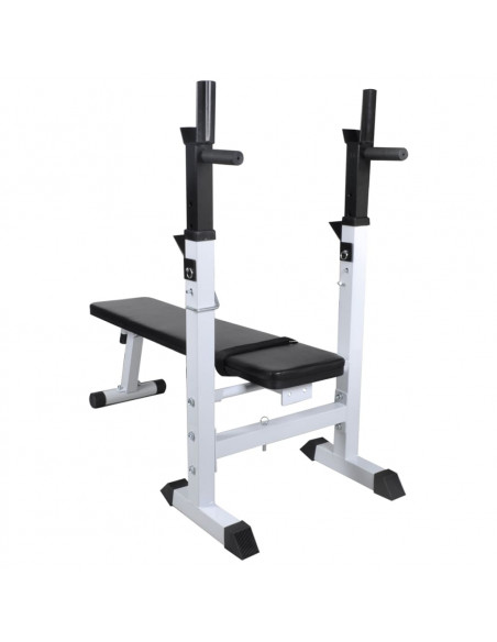 Panca Multifunzione con Bilanciere e Set di Manubri 60,5 kg