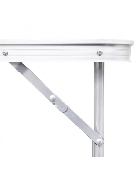Tavolo da Campeggio Pieghevole Alluminio Regolabile 180x60 cm