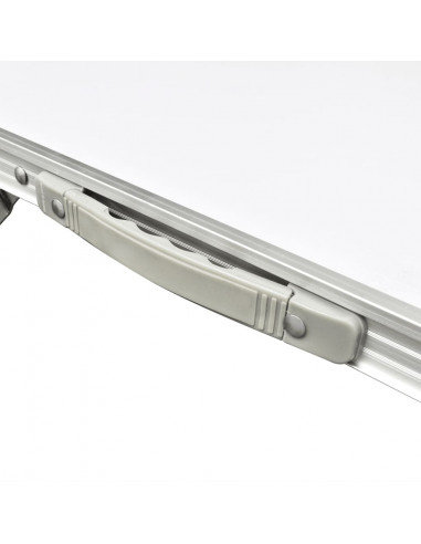 Tavolo da Campeggio Pieghevole Alluminio Regolabile 180x60 cm