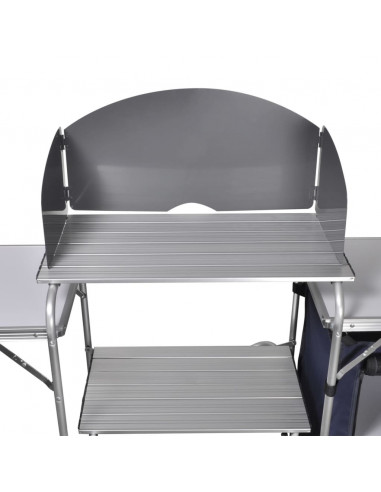 Cucina da Campeggio Pieghevole con Parabrezza in Alluminio