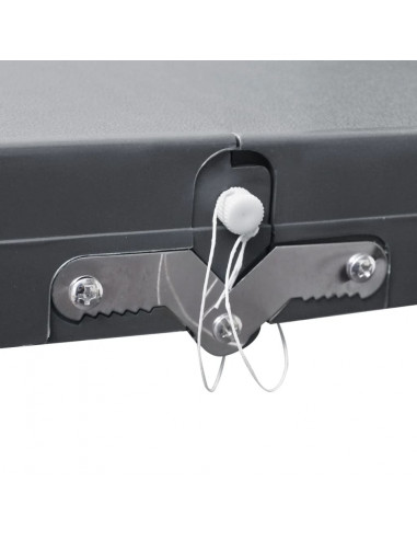 Set Tavolo da Campeggio con 4 Sedie in Alluminio Leggero Grigio