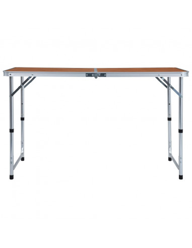 Tavolo da Campeggio Pieghevole in Alluminio 120x60 cm