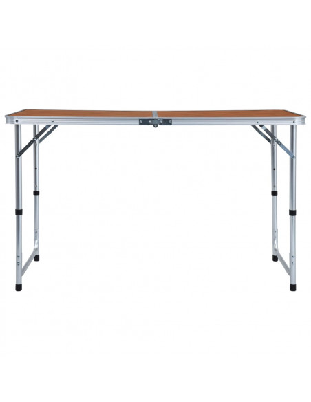 Tavolo da Campeggio Pieghevole in Alluminio 120x60 cm