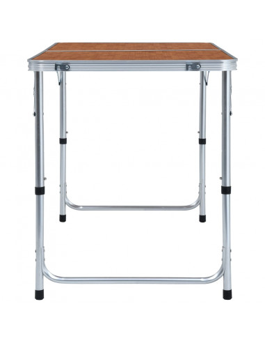 Tavolo da Campeggio Pieghevole in Alluminio 120x60 cm