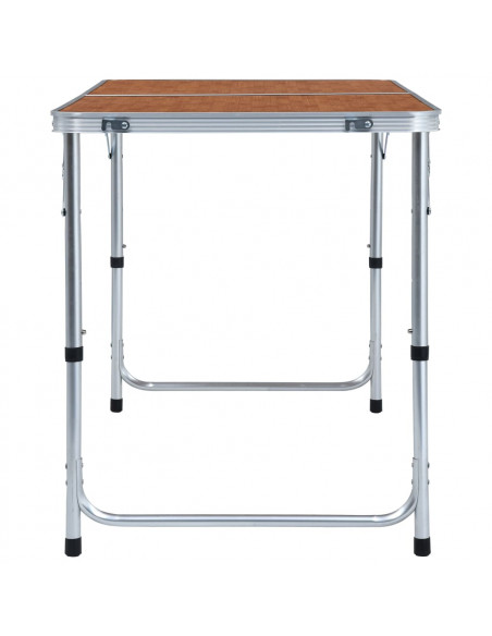 Tavolo da Campeggio Pieghevole in Alluminio 120x60 cm
