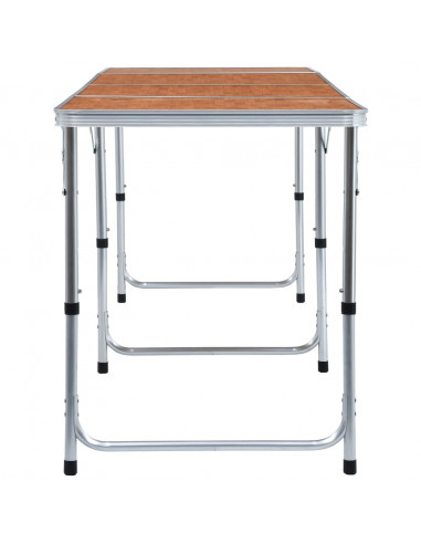Tavolo da Campeggio Pieghevole in Alluminio 240x60 cm