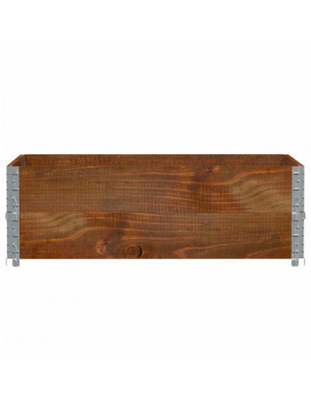 Poggiapiedi da Giardino Marrone 120x80cm Legno Massello di Pino