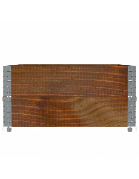 Poggiapiedi da Giardino Marrone 120x80cm Legno Massello di Pino