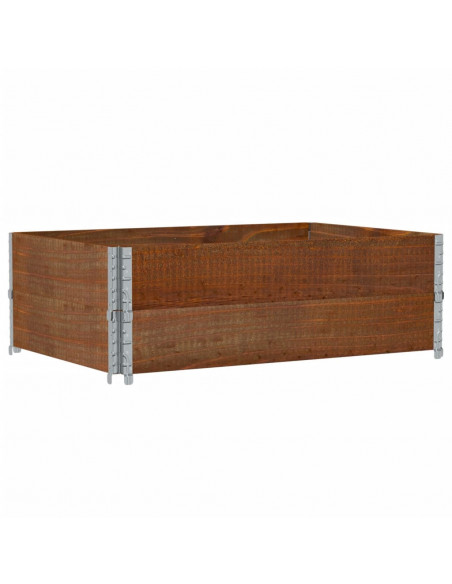 Poggiapiedi da Giardino Marrone 120x80cm Legno Massello di Pino