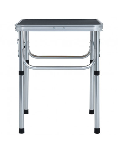 Tavolo Pieghevole da Campeggio Grigio in Alluminio 60x45cm