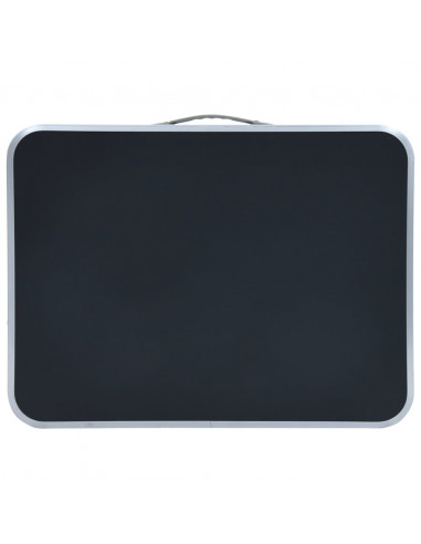 Tavolo Pieghevole da Campeggio Grigio in Alluminio 60x45cm