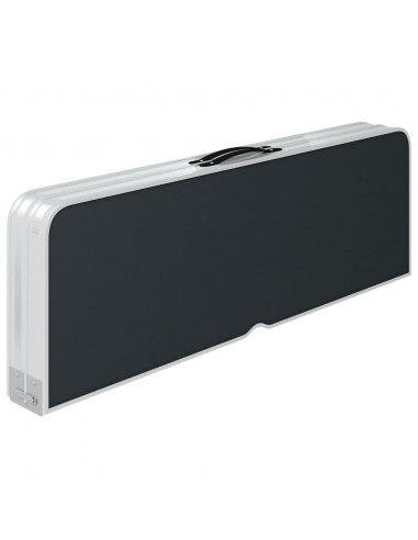 Tavolo da Campeggio Pieghevole con 2 Panche in Alluminio Grigio