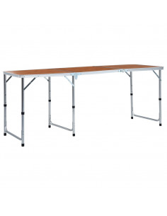 Tavolo da Campeggio Pieghevole in Alluminio 180x60 cm 2