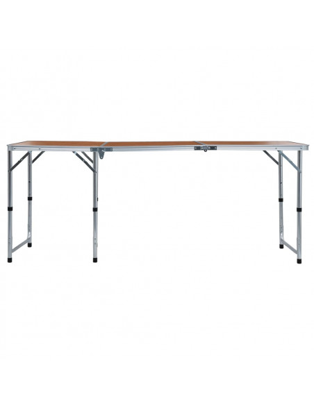 Tavolo da Campeggio Pieghevole in Alluminio 180x60 cm