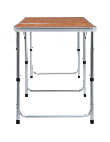 Tavolo da Campeggio Pieghevole in Alluminio 180x60 cm