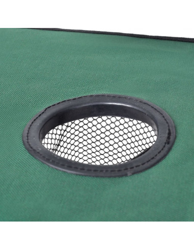 Tavolo da Campeggio Pieghevole Verde Scuro