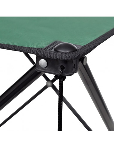 Tavolo da Campeggio Pieghevole Verde Scuro