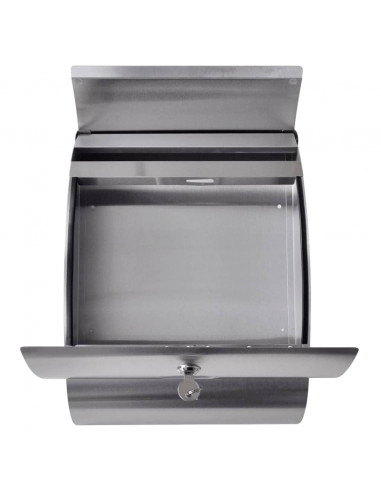 Casetta della Posta Doppia con Supporto in Acciaio Inox