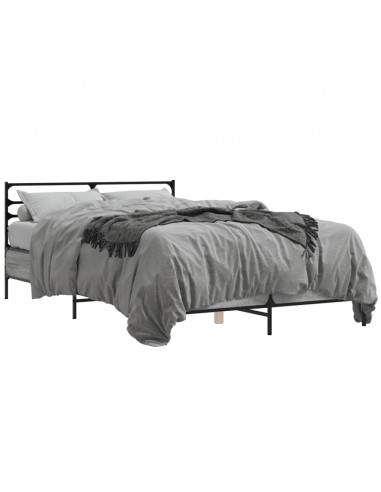 Giroletto Grigio Sonoma 140x200 cm in Legno Multistrato Metallo