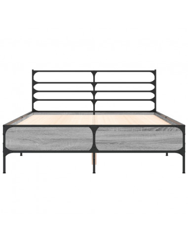 Giroletto Grigio Sonoma 140x200 cm in Legno Multistrato Metallo