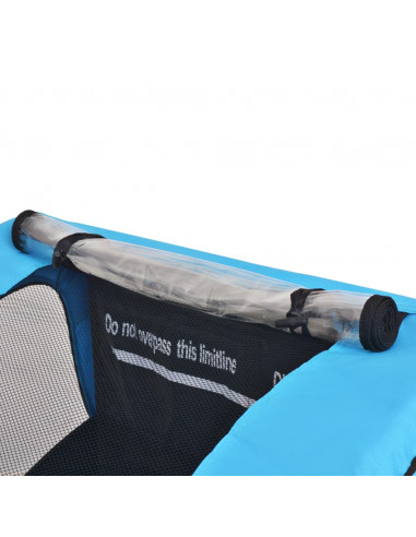 Rimorchio per Bici Grigio e Blu 30 kg