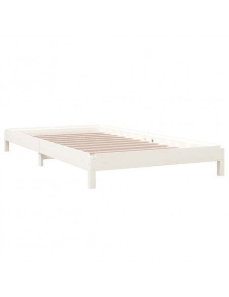 Letto Impilabile Bianco 80x200cm in Legno Massello di Pino