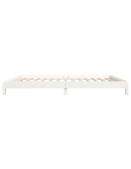 Letto Impilabile Bianco 80x200cm in Legno Massello di Pino